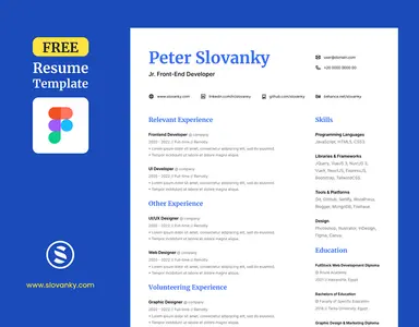 FREE Figma CV / Resume Template